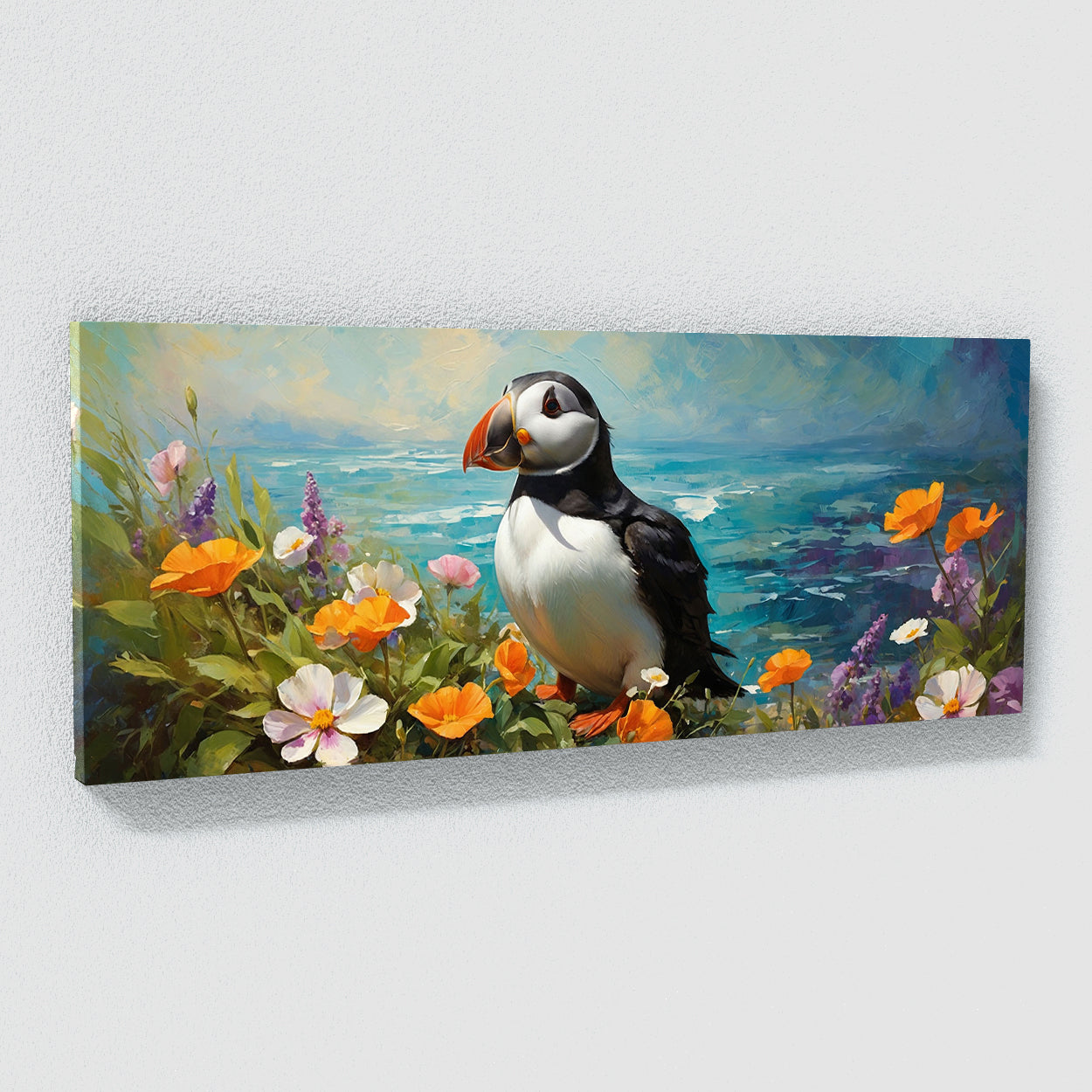 Springtime Bliss Puffin Springtime Bliss 49 Canvas Wall Art Print Decor Artwork Picture ...