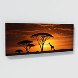 Giraffe Sunset Silhouette 80