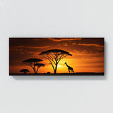 Giraffe Sunset Silhouette 80