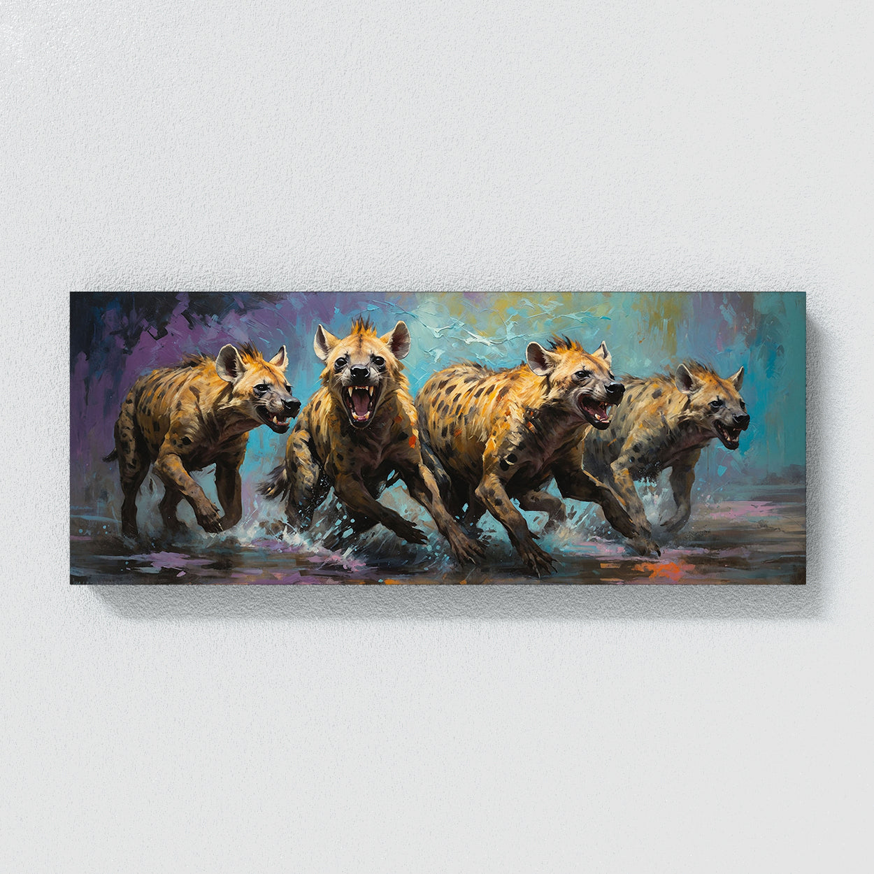 Hyena Chaotic Joy 60 Canvas Wall Art Print Decor Artwork Picture