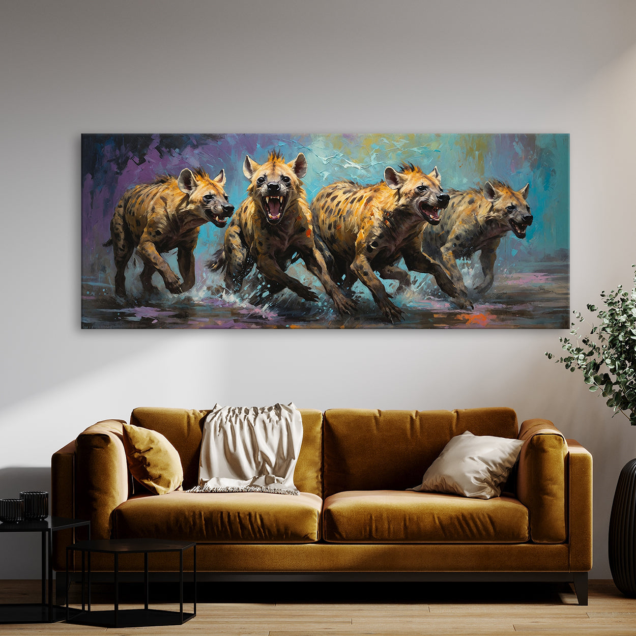 Hyena Chaotic Joy 60 Canvas Wall Art Print Decor Artwork Picture