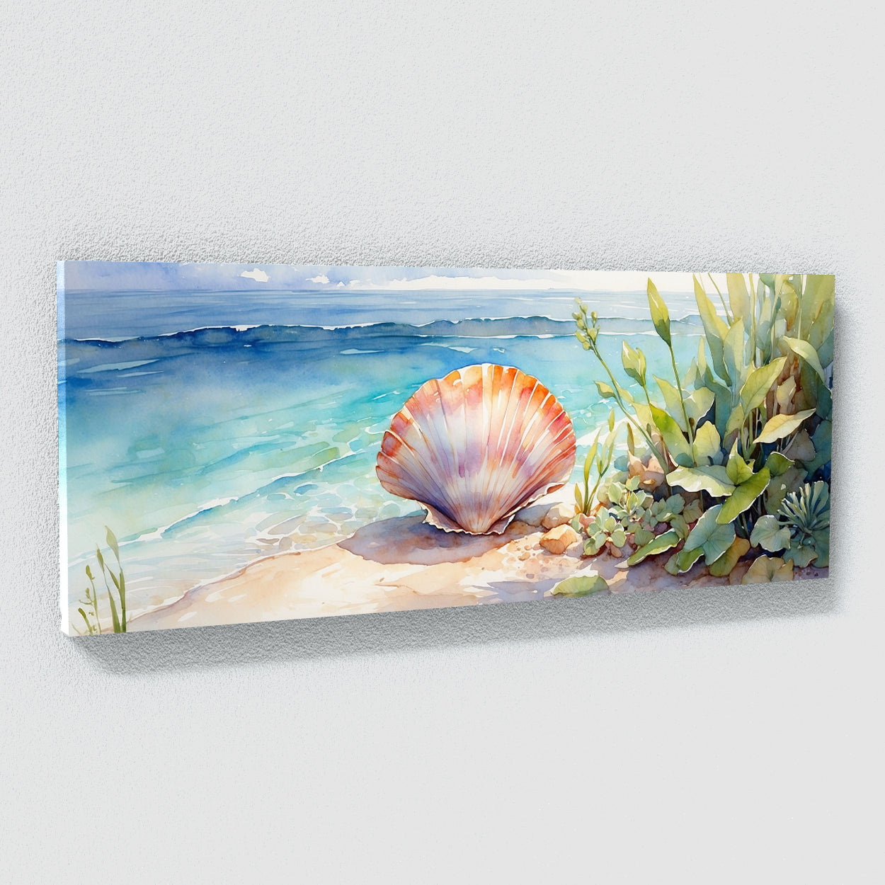 Shell Scape Scallop Serene Shellscape 36 Canvas Wall Art Print Decor Artwork ...