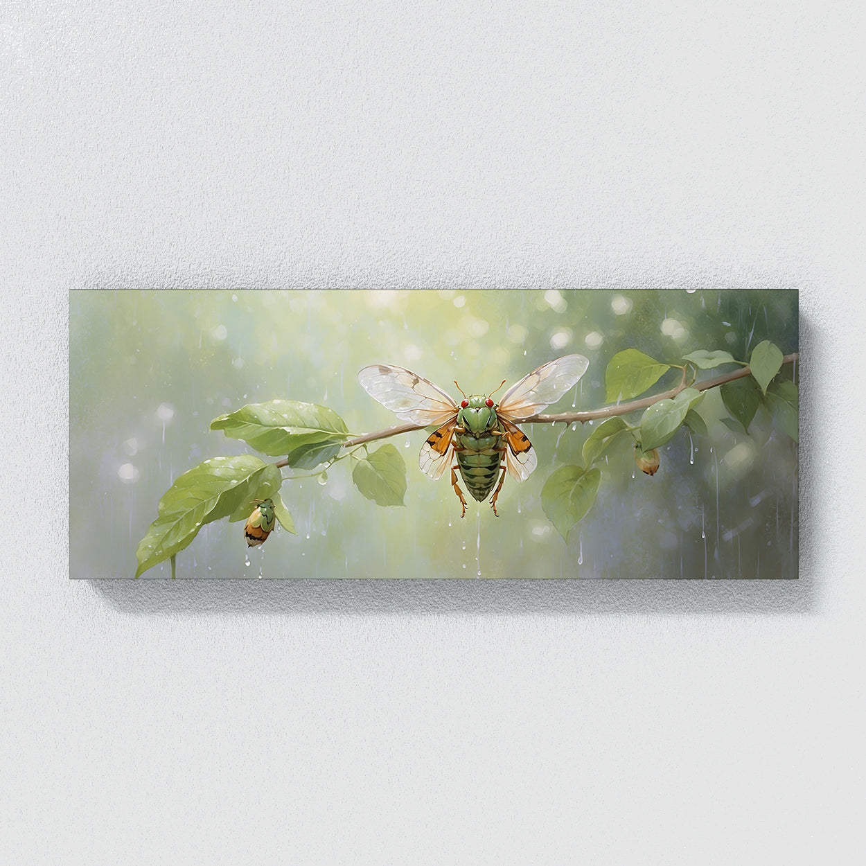 Cicada Serene Drizzle 36 Canvas Wall Art Print Decor Artwork