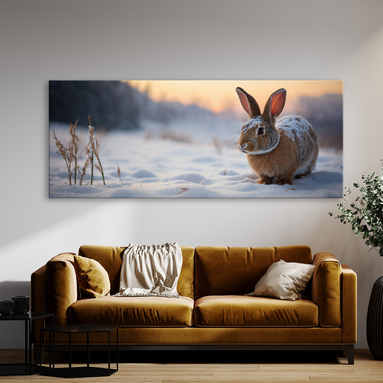 Rabbit Quiet Embrace 81 Canvas Wall Art Print Decor Artwork Picture ...