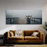 Motorcycle Foggy Bridge Pause 115