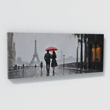 Couple Rainy Paris Romance 18
