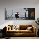 Couple Rainy Paris Romance 18