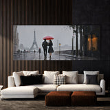 Couple Rainy Paris Romance 18