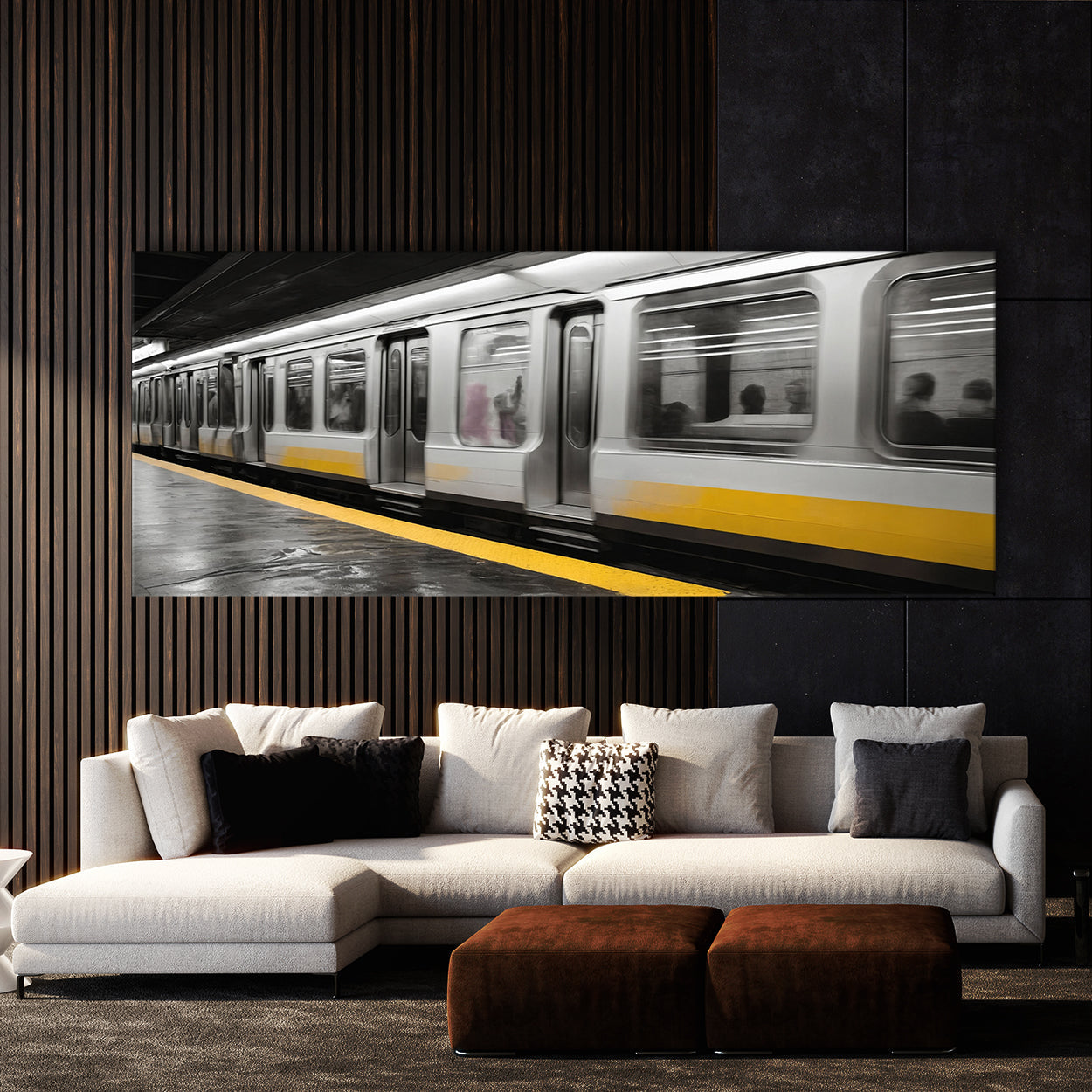 Subway Splash 93 Canvas Wall Art Print Decor Artwork Picture