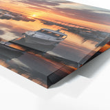 Scene Harbor Sunset Reflection 75