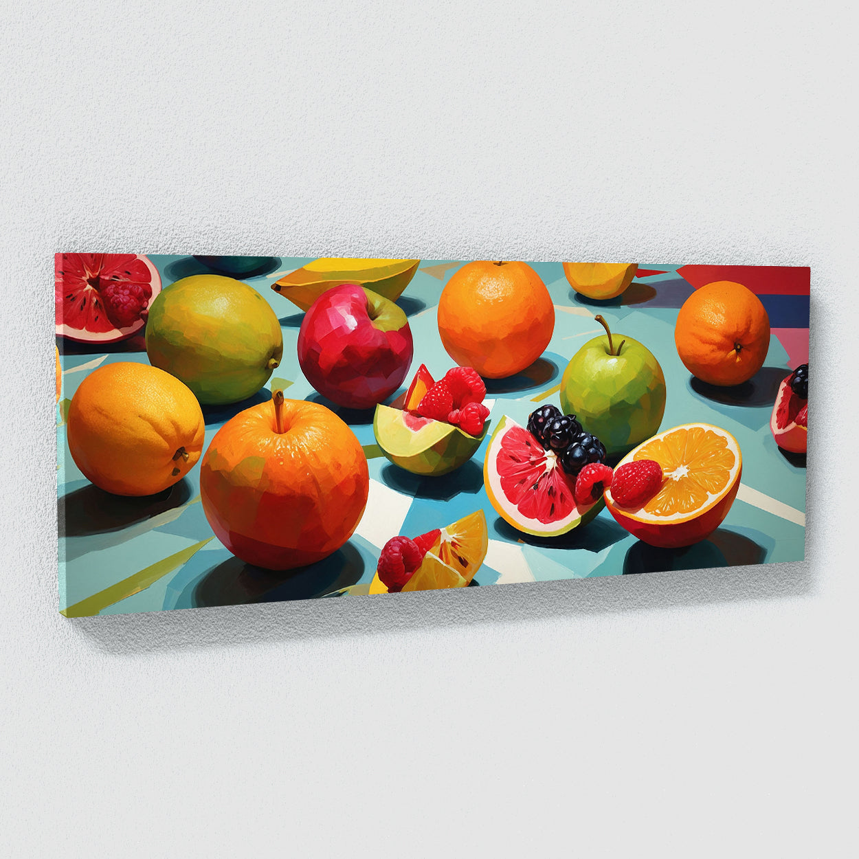 Fruits Abstract Fruit Geometry 83 Canvas Wall Art Print Decor