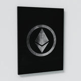 Bitcoin & Ethereum Gold Silver Wall Art