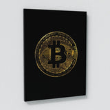 Bitcoin Black Wall Art