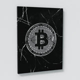 Bitcoin Marble Wall Art