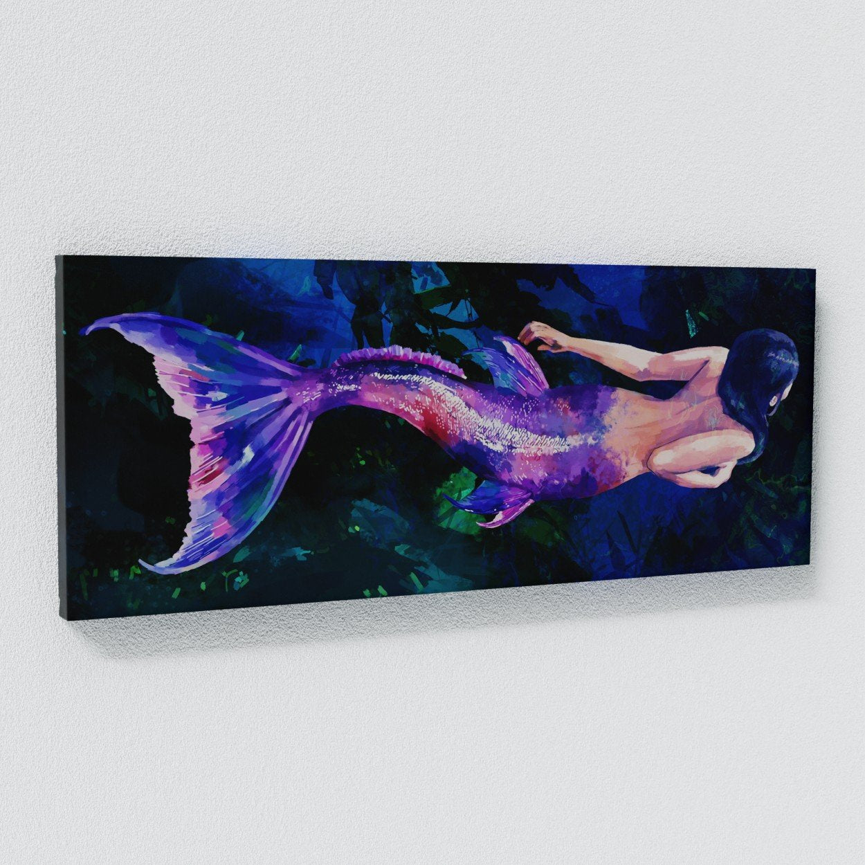 Mermaid & Whale Sci Fi Fantasy Underwater Coral Reef Ocean Wall Decor Art  Print Poster (16x20) - Impact Posters Gallery