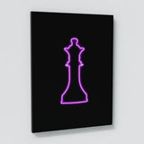 Chess King Queen Neon Wall Art