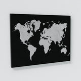 World Map Marble Wall Art