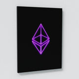 Bitcoin & Ethereum Neon Wall Art