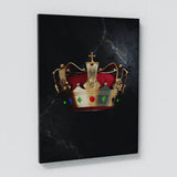 King & Queen Crown Marble Wall Art