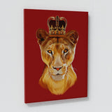 Lioness Queen Red Wall Art