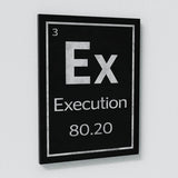 Execution Hustle Grind Periodic Wall Art