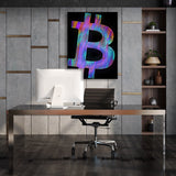 Bitcoin Concrete Abstract Wall Art