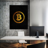 Bitcoin Gold Circle Wall Art