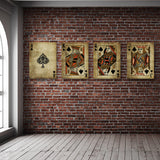 4 Set Playing Cards Wall Art