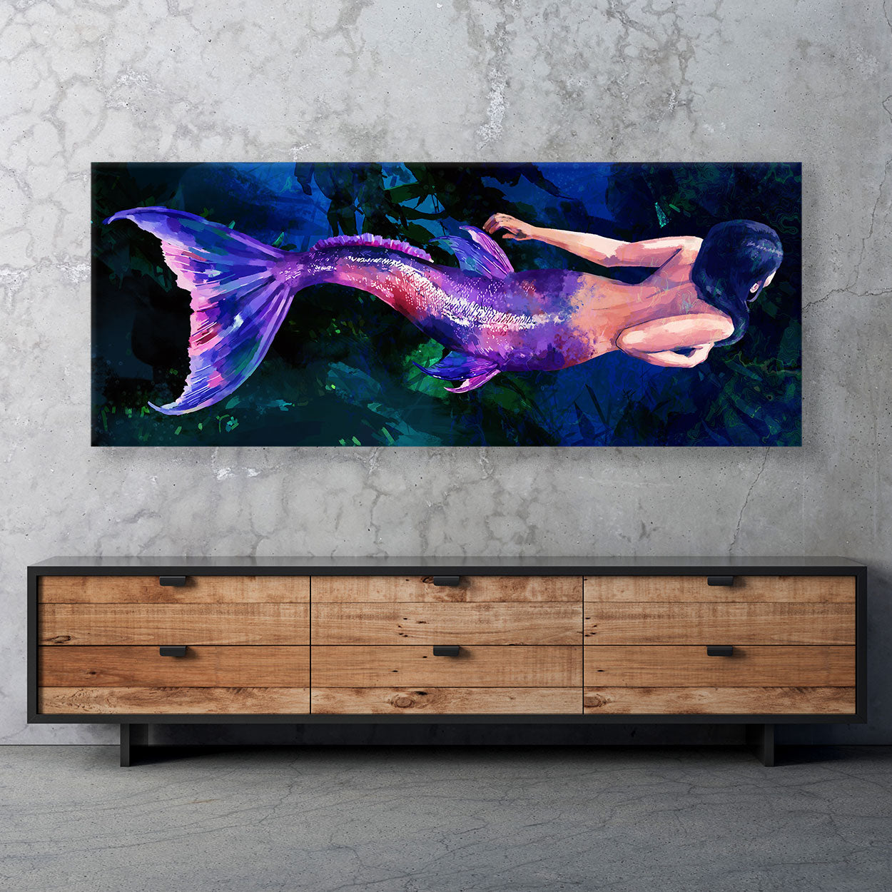 Mermaid Canvas Wall Art Print Decor Artwork Picture Painting Poster Underwater Ocean Fairytale Female Fantasy Sea – Sense Canvas mermaid-canvas-wall-art-print-decor-artwork-picture-painting-poster-underwater-ocean-fairytale-female-fantasy-sea-sense-canvas