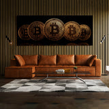 5 Bitcoins Wall Art