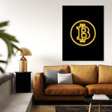 Bitcoin Neon Sense Canvas