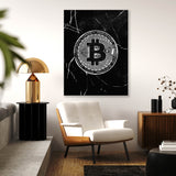 Bitcoin Marble Sense Canvas