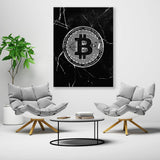 Bitcoin Marble Sense Canvas