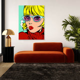 Comics Lady Smoking Wall Art