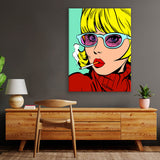 Comics Lady Smoking Wall Art