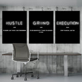Execution Hustle Grind Wall Art