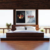 King & Queen Crown Marble Wall Art