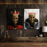 Skeleton King Queen Wall Art