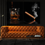 Whiskey & Cigar Wall Art