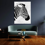 Zebra Side Profile Wall Art