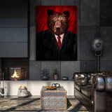 Bull Market Bear Suit Wall Art