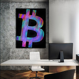 Bitcoin Concrete Abstract Wall Art