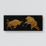 Bull vs Bear Gold Wall Art