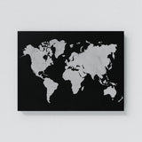 World Map Marble Wall Art