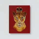 Lioness Queen Red Wall Art