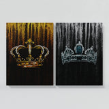 King & Queen Crown Gold Silver Wall Art