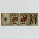 4 Set Playing Cards Wall Art