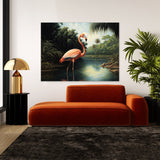 Flamingo Realistic Scene 8 Wall Art