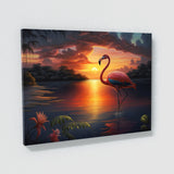 Flamingo Tropical Sunset 13 Wall Art