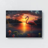 Flamingo Tropical Sunset 13 Wall Art